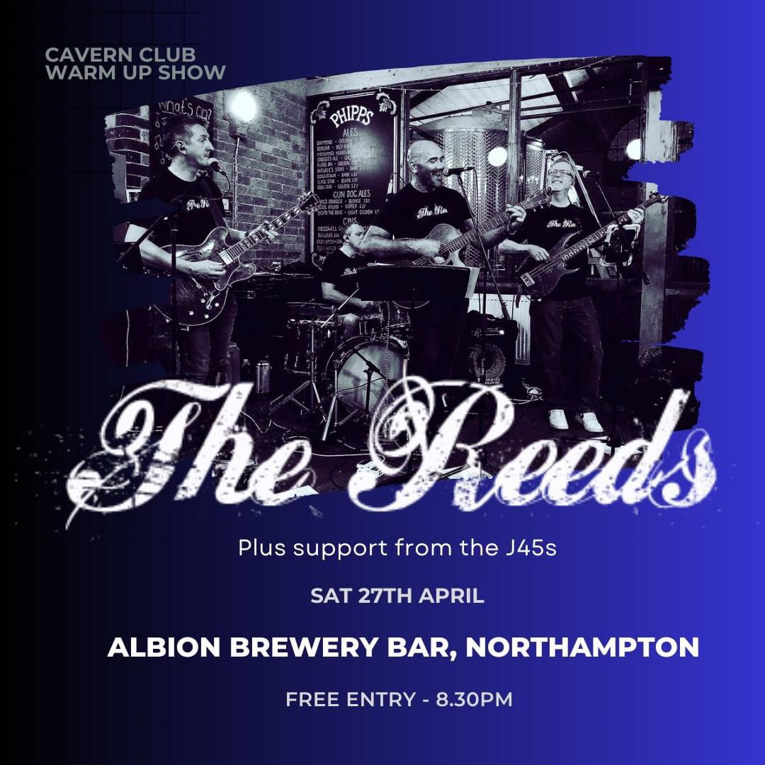 thereedsband's tweet photo. @AlbionBrewery this Saturday! 

Warm up for our shows @cavernliverpool &amp; @THE_CAVERNpub at the end of May 🤩

#whatson #northampton #internationalpopoverthrow #ipoliverpool https://t.co/uWciGcLrra