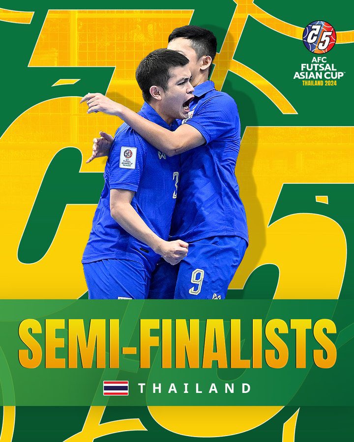 🏆AFCフットサル #アジアカップ タイ2024 🇹🇭#タイ、準決勝進出！ #ACFutsal2024