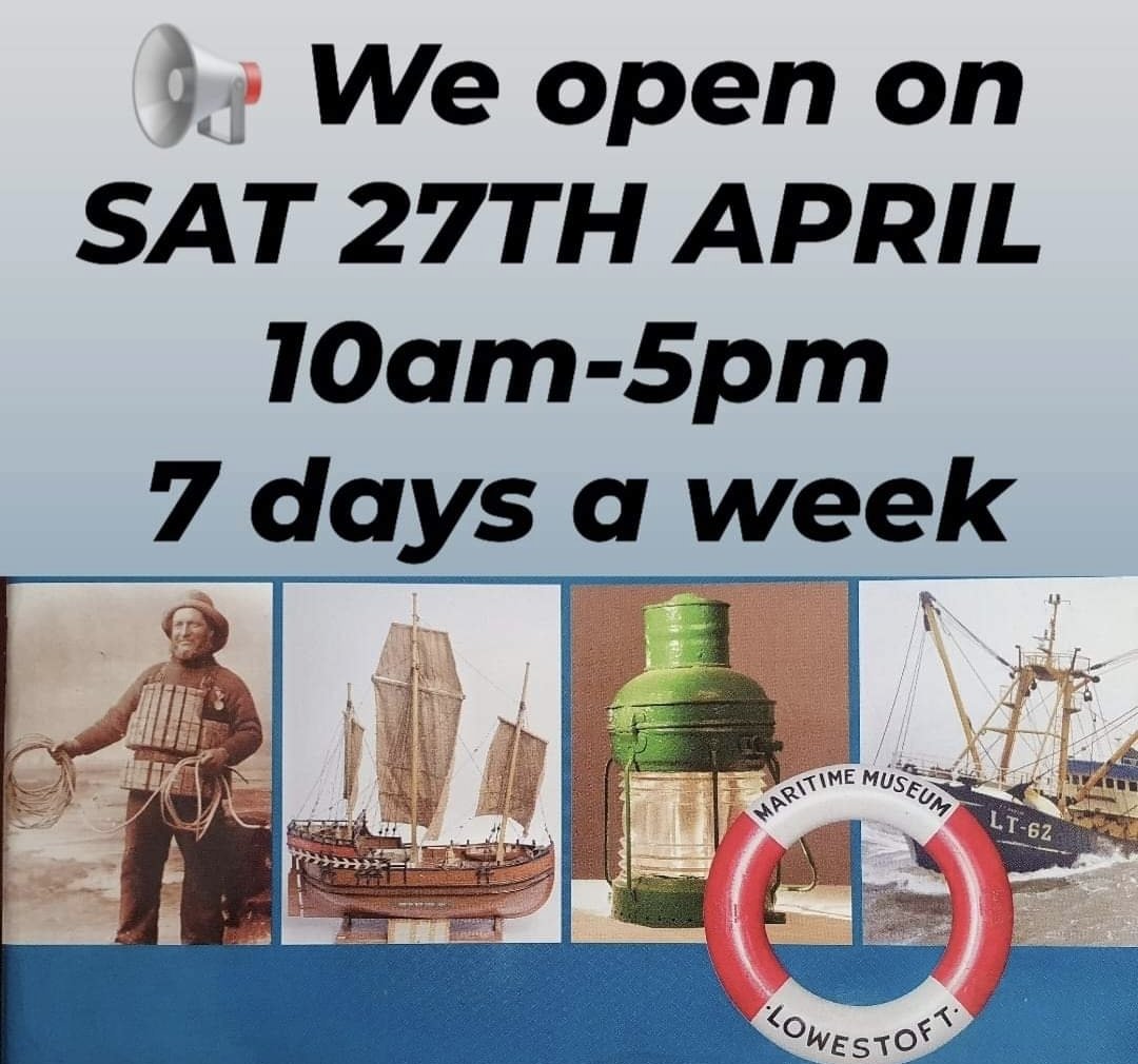 New season starts this weekend!
@Suffolk_Museums @kidsinmuseums @MuseumsAssoc @suffolk_tourism @eastsuffolkone @DiscoverSuffolk @MaritimHeritage #Lowestoft #Suffolk #museums