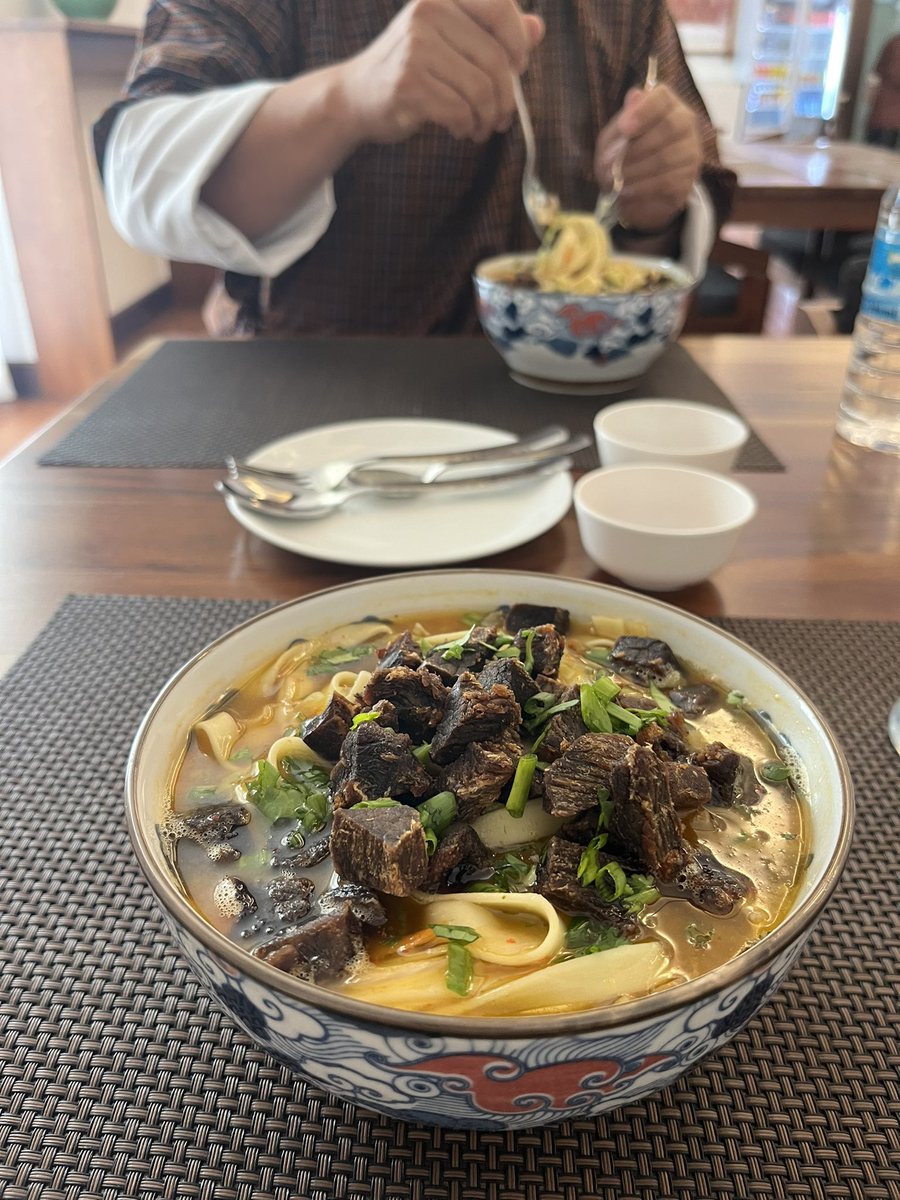 CurtisSChin's tweet photo. Ok. Someone was late for our lunch date here in #Bhutan & bowls of Tibetan beef thukpa 🐮🍜 because of this meeting below, as per 📸s & a Tweet posted on @X.
https://t.co/3kDpms6VrO #justsaying #ImOKwiththat #Tibetanfood #noodlesoup https://t.co/BMLsx8Bvi1
