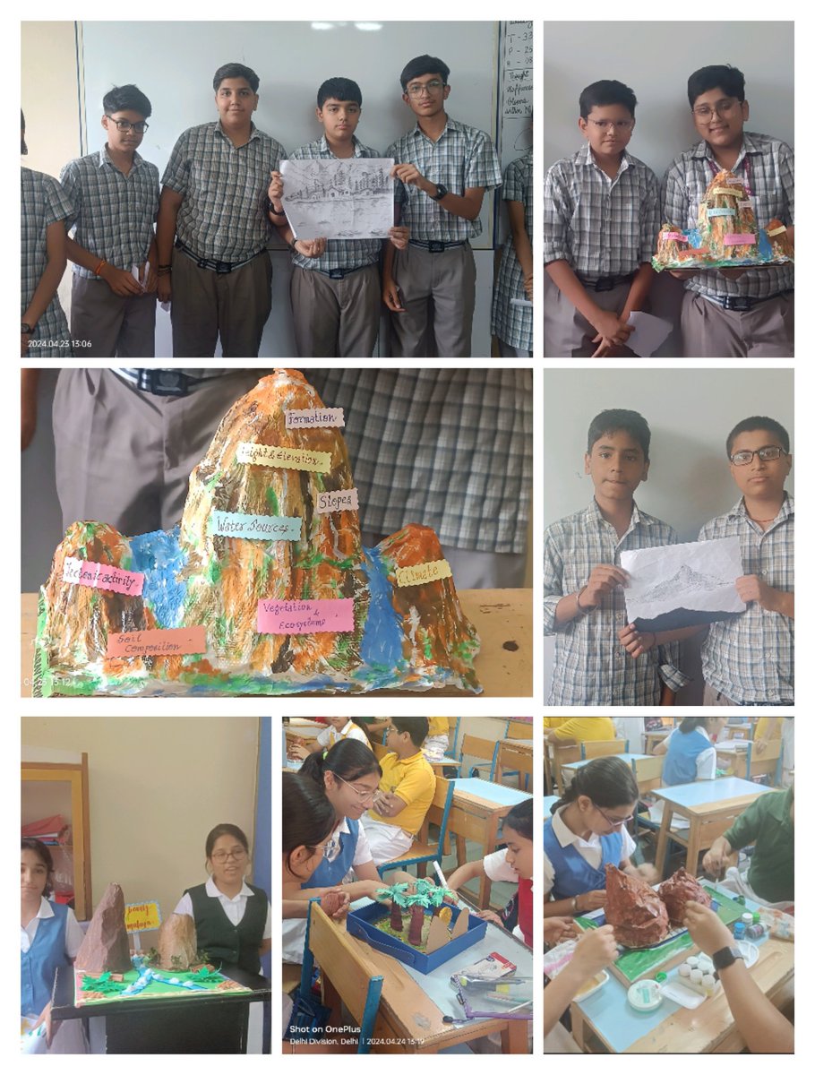 Grade IX students embark on an artistic journey through an activity -Exploring India's Physical Features! From mountains to rivers, the Ss created colorful models, fostering creativity while learning. #ClassroomFun #GeographyInArt @ashokkp @y_sanjay @pntduggal @kandhari_ekta