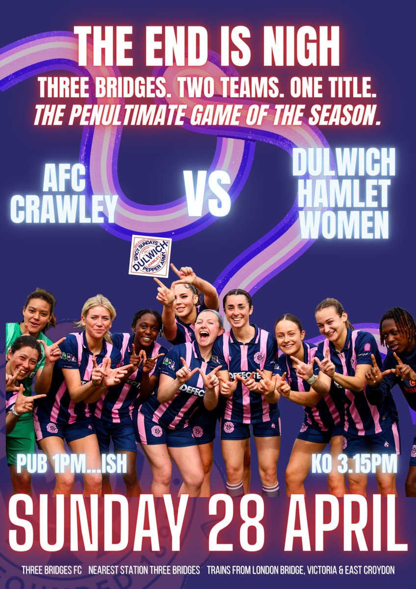 Are you coming to Crawley (A) this Sunday to watch the Hamlet continue their promotion push? Tickets are now available, and we'd encourage you to buy yours as soon as possible (it really helps with making sure they get enough bar staff for us) 👇 app.fanbaseclub.com/Fan/Tickets/Se… #dhfc