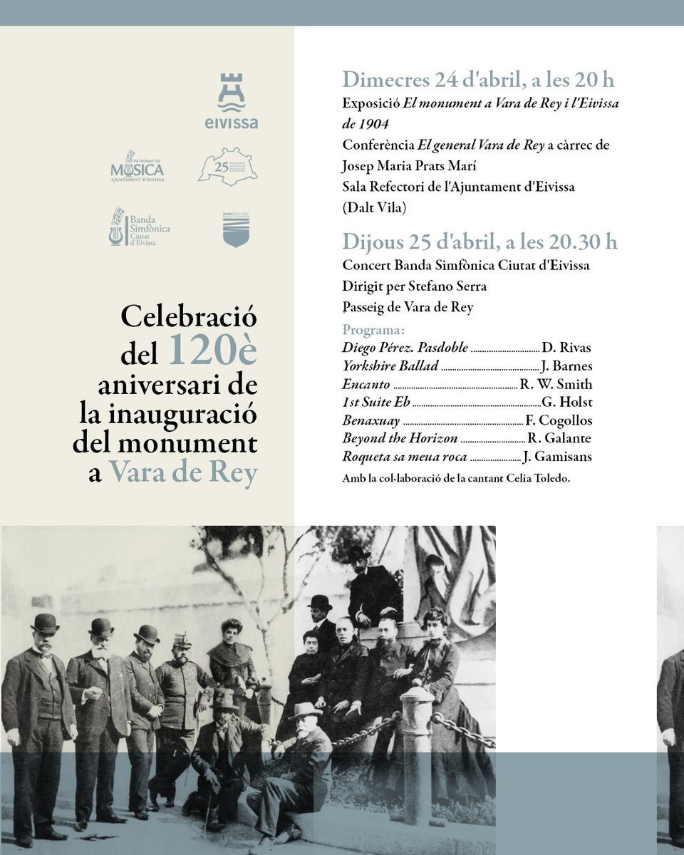 Avui dimecres 24 inauguram al #Refectori de ⁦@ajeivissa⁩ l’exposició ‘Vara de Rey i l’Eivissa de 1904’. A més, podrem escoltar la conferència de Josep M. Prats Marí sobre el general i la batalla del Caney ⁦@TrigueroIbiza⁩ ⁦@CarmenDA_⁩ ⁦@eivissacultura1⁩