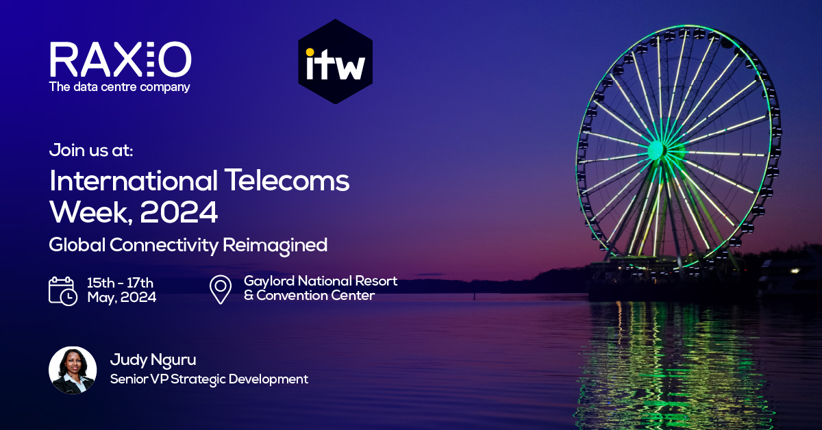raxio_group's tweet photo. Join us at the International Telecoms Week (ITW) 2024! 🌍📡, where our Senior VP of Strategic Development, Judy Nguru, will be sharing insights on Raxio's role in advancing data centre technology across Africa.

Schedule a meeting with us at info@raxiogroup.com

#ITW2024 #Raxio #RaxioGroup #Telecoms