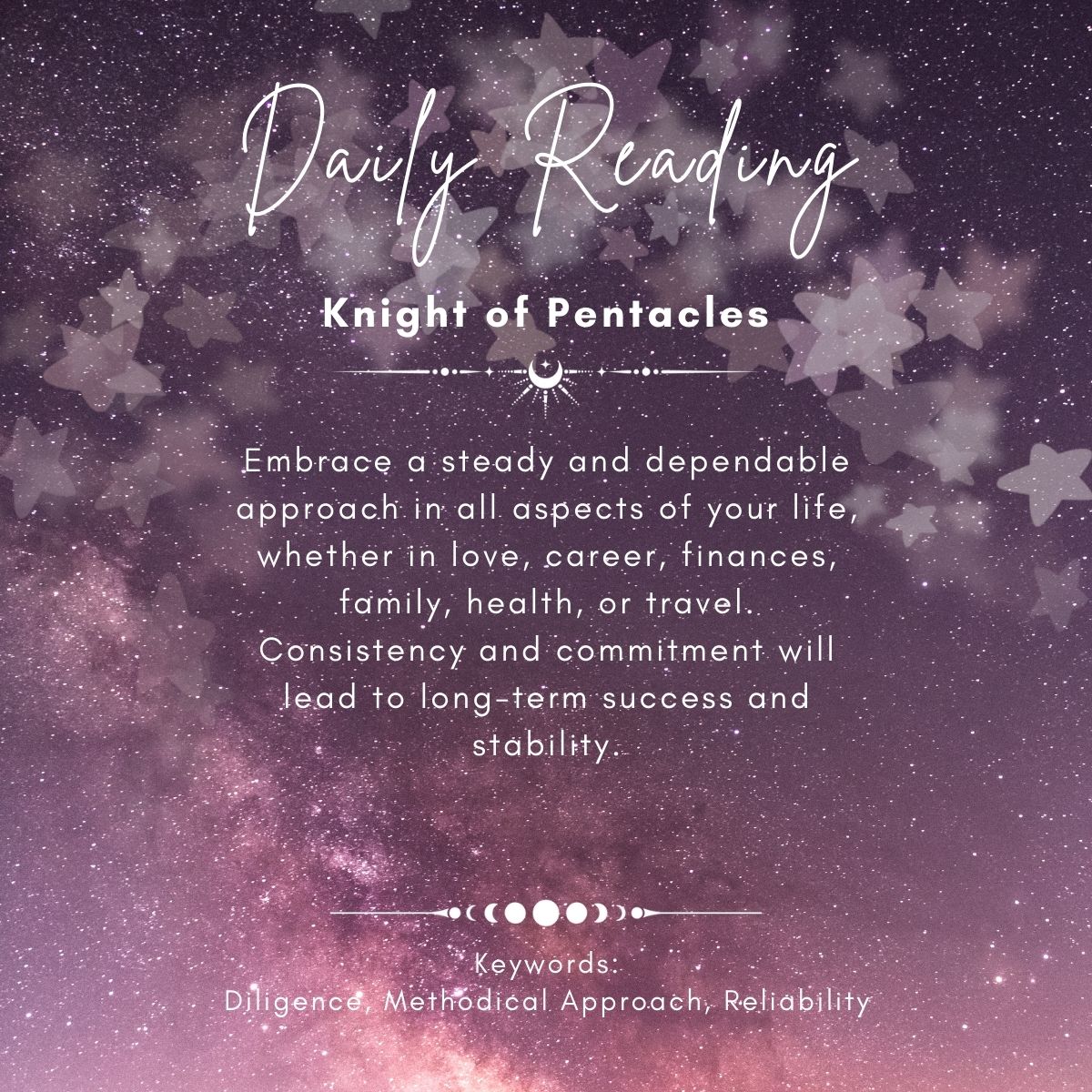 UniverseOfTarot's tweet photo. 🚜 Knight of Pentacles: Tackle responsibilities with diligence today. The Knight of Pentacles signifies a methodical and focused approach. Attend to tasks with patience and thoroughness. #KnightOfPentacles #Diligence #TarotDaily https://t.co/G0C0q2yNbF