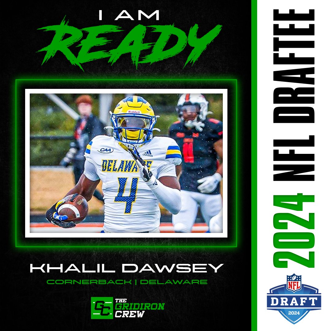 The 2024 NFL Draft is now 1 day away! The Gridiron Crew is ready. The 6’ 180lb former Delaware Blue Hen is ready. Let’s find out what lucky team strikes gold with Khalil. #thegridironcrew #nfldraft2024📈 #NFL thegridironcrew.com/player/Khalil-…