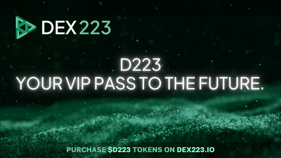 Trade with confidence and enjoy low fees with #Dex223. Why wait for tomorrow when you can trade with #D223 today? Join the revolution at Dex223.io and enjoy seamless transactions! #Dex223 #ERC223 #Web3