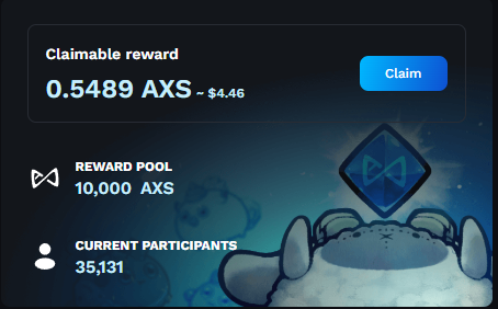 play2rice -> claim axs -> stake axs repeat
