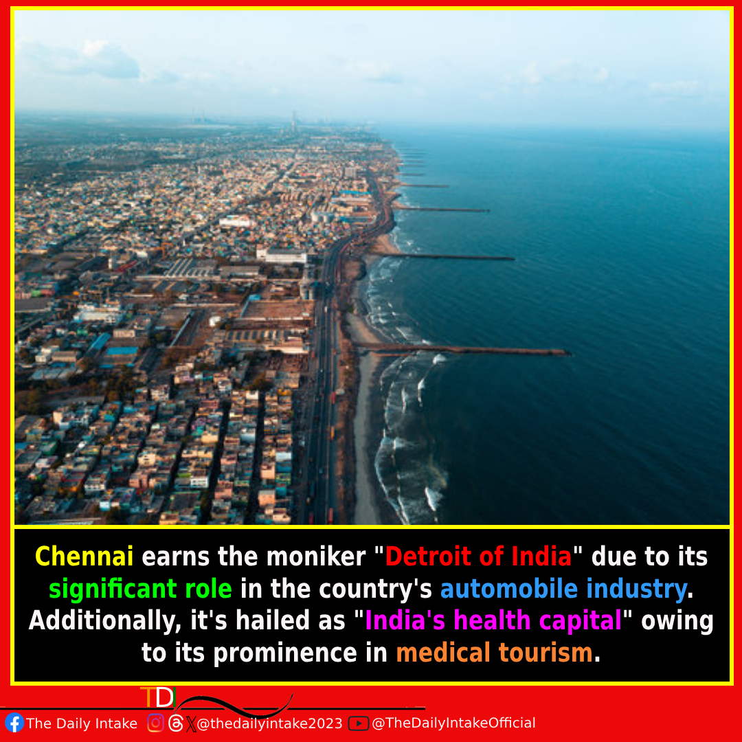 #Chennai: Where Wheels Roll and Health Thrives! 🚗💉 #DetroitOfIndia #HealthCapital #ChennaiVibes #MedicalTourismHub #AutoIndustry #WellnessDestination #ExploreChennai #IndiaTravel #CityOfContrasts #India #TheDailyIntake