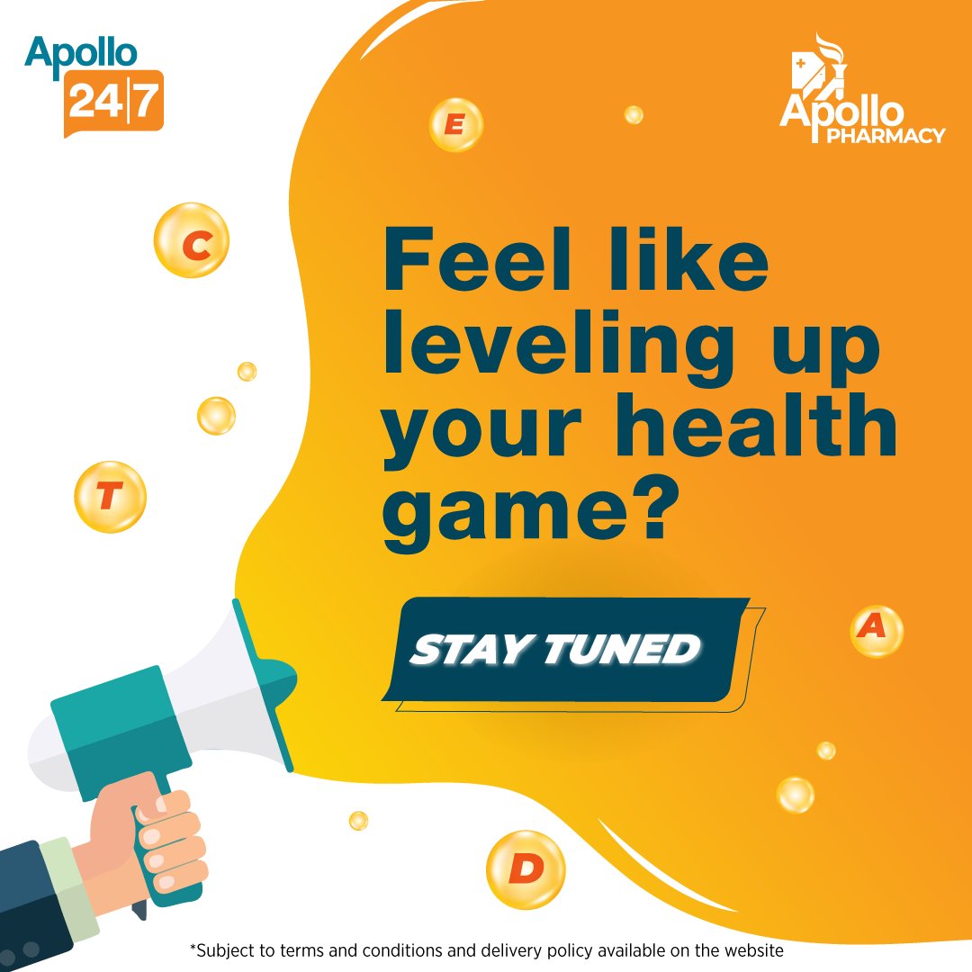 Are you ready to elevate your health? Keep a lookout for an exciting reveal tomorrow!  

#StayTuned #ApolloPharmacy #ExplorePage #Explore #HealthGame #StayTunedForMore #ComingSoon #ExcitingNews #BigReveal #DontMissOut #NowTrending