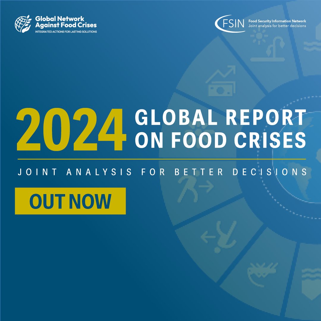 OUT NOW ‼️ The 2024 Global Report on Food Crises

Download the report, get all the #GRFC24 resources, and find out more about #foodcrises and malnutrition in 2023.

Access the report: bit.ly/GRFC24