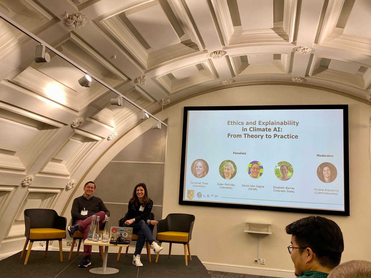 My takeways and a summary 🧵from the Ethics/Explainability panel at #ClimateInformatics: 1. Build models with a focus on user base 2. Consider explainability <-> consistency <-> robustness <-> value and impact 3. Embrace the inherently political role of technology/science 1/n