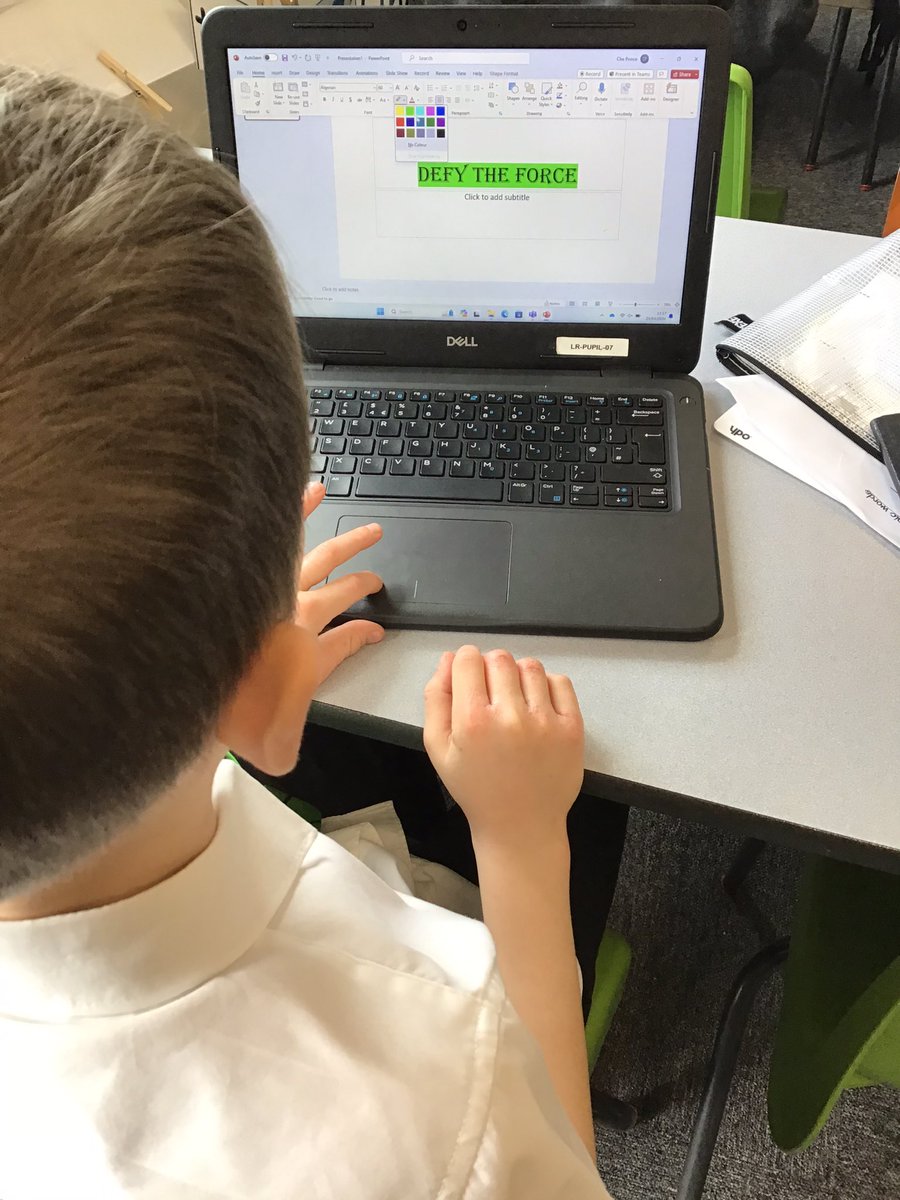 lindenrdbeech's tweet photo. @lindenrdbeech are starting power points on their new topic โDefy The Forceโ. @LindenComputing @LindenRoad #Lindenlearning #Lindencomputing https://t.co/BhXce1fxBl