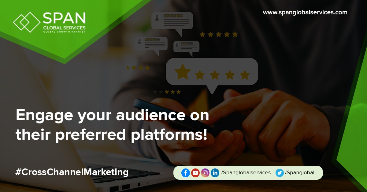 Maximize the impact of your targeted campaign and engage with your potential customers through cross-channel marketing. To learn more, visit bit.ly/spanglobal #CrosschannelMarketing #Personalizedmarketing #GrowthSolutions #DigitalMarketing #SpanGlobalServices