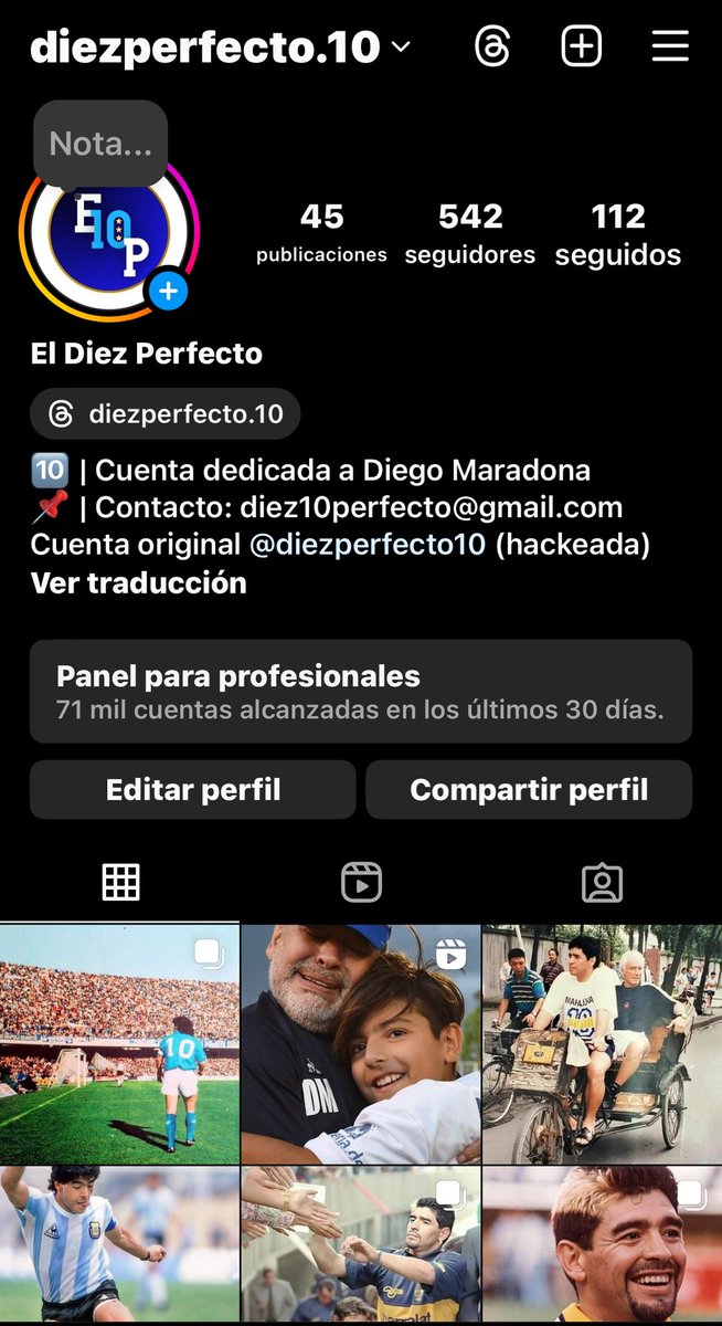 Que tengan buen miércoles gente, y no se olviden de seguirnos en Instagram!!! Estamos como diezperfecto.10 , ya que nuestra cuenta fue hackeada.

Muchas gracias!!!

#DiegoEterno #ElDiezPerfecto