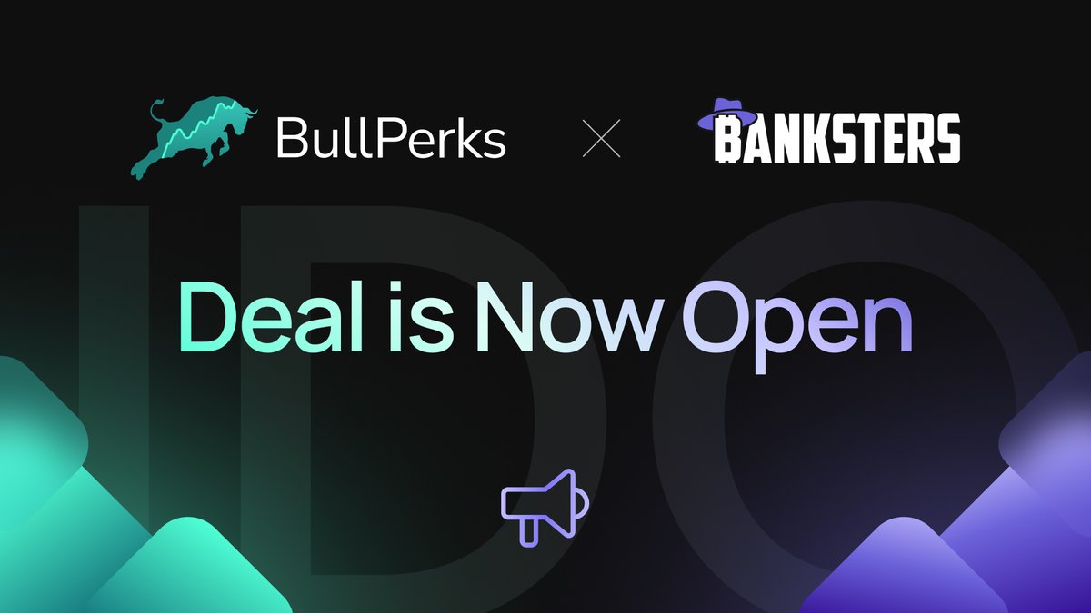 🐂 Calling all Crypto Bulls, @BankstersNFT IDO is NOW LIVE on 🐂 BullPerks! 📌 Join the deal NOW: shorturl.at/jwxCO 💡 You can participate in the IDO with 💲 $USDT on BNB Chain. Please make sure you have enough 🔸 $BNB for gas fees.