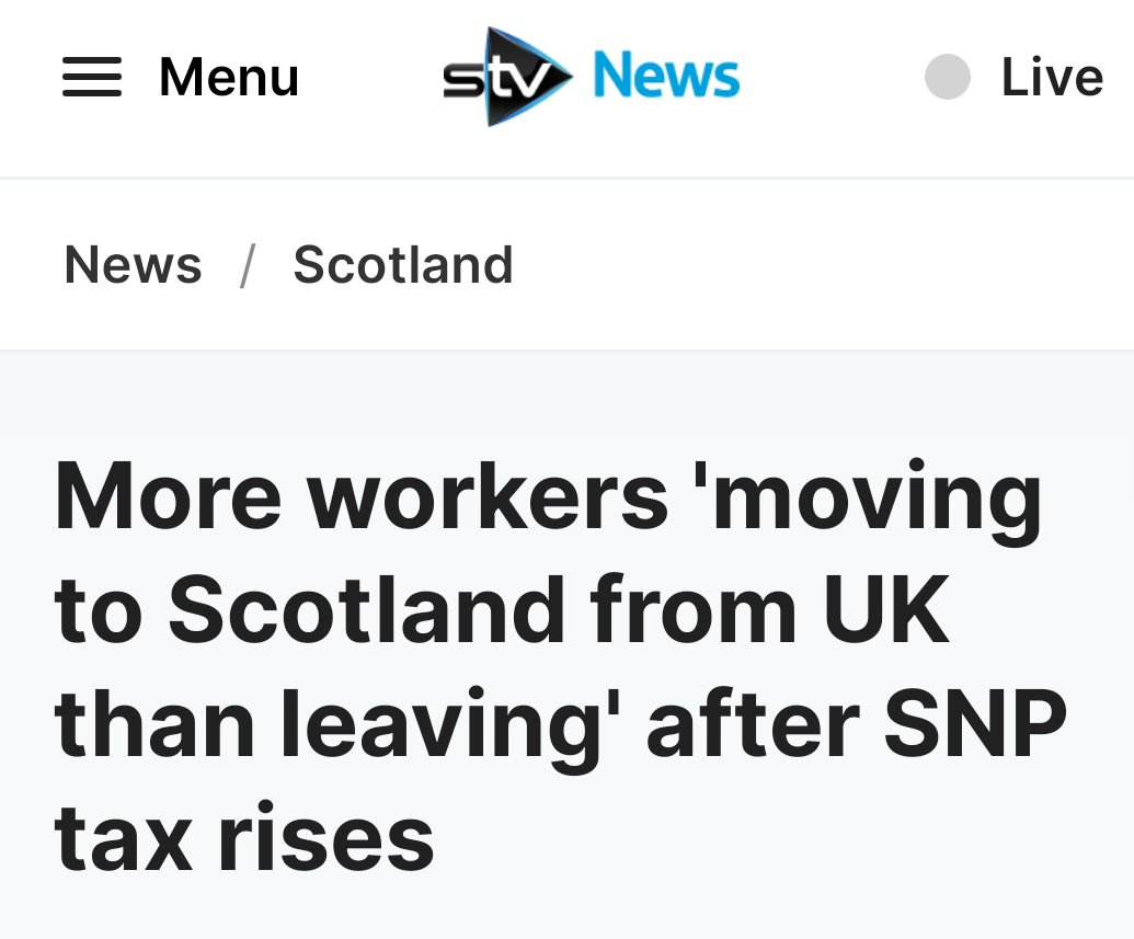 @ChrisMusson No cause. No effect. Just a simple statement of fact. The much hyped 'expectation' is more would leave than come. The opposite seems true. Scotland is a place which welcomes all.