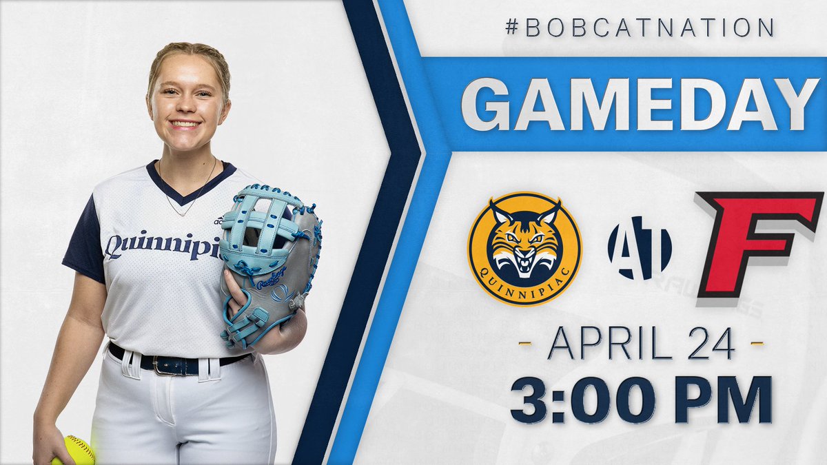 QU_Softball's tweet photo. Round three in Fairfield!

🆚 Fairfield
⏰ 3:00 PM
📍Alumni Softball Field 
📊 https://t.co/IEIUgAp2ZW

#BobcatNation x #NCAASB https://t.co/XcLfmE94je