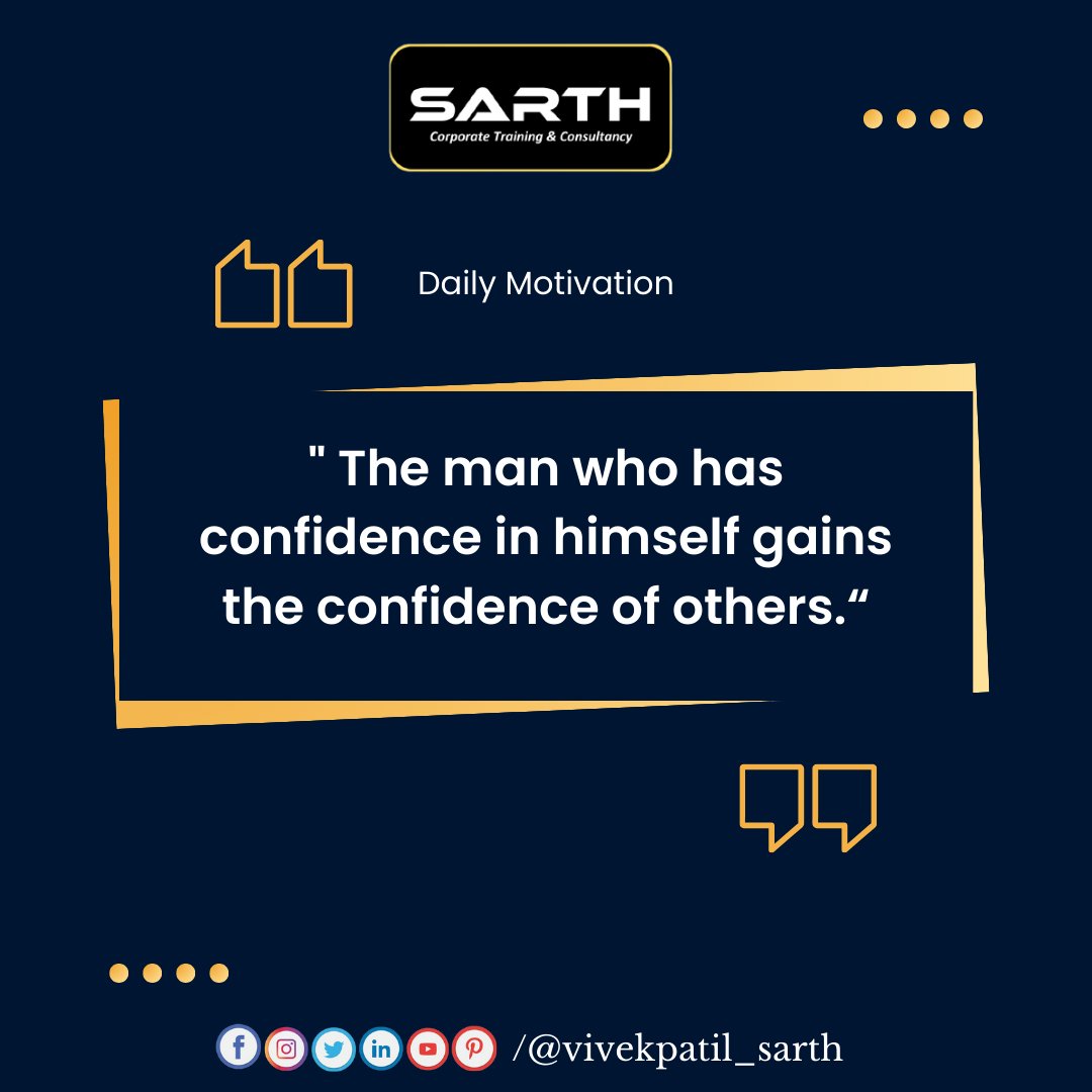 'The man who has confidence in himself gains the confidence of others.'
#motivateyourself #motivationdaily #motivation #motivationmonday #motivationalquote #inspirational #inspirationalquotes #inspired #nashikcity