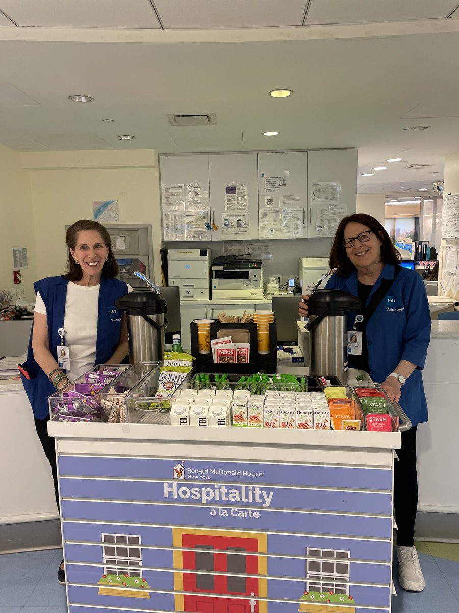 In celebration of National Volunteer Week, we’d like to recognize our Ronald McDonald Hospitality Cart volunteers for offering amenities and comfort to patients, parents, caregivers, and staff. “Is it Ronald McDonald Hospitality Cart Day?!” is a question we are asked daily!