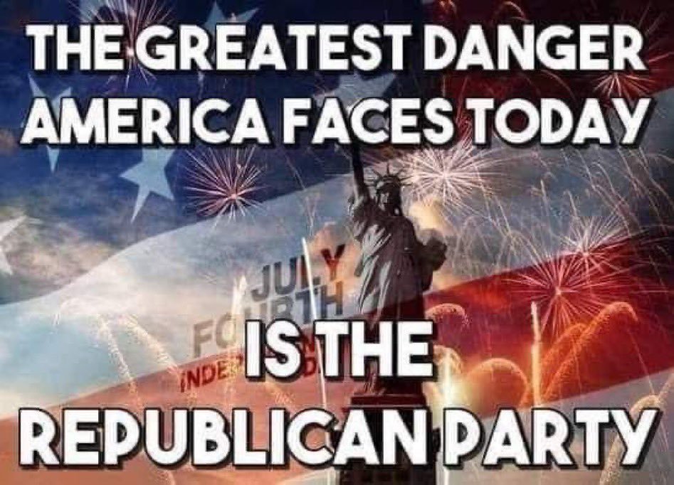 Republicans have spent years saying they don't want America to turn into a Socialist country.

That's because they're helping Trump turn America into a Fascist one.
#ProudBlue #VoteBlueToSaveAmerica #TrumpIsNotFitToBePresident #VoteBlueToStopTheStupid #TrumpForPrison2024