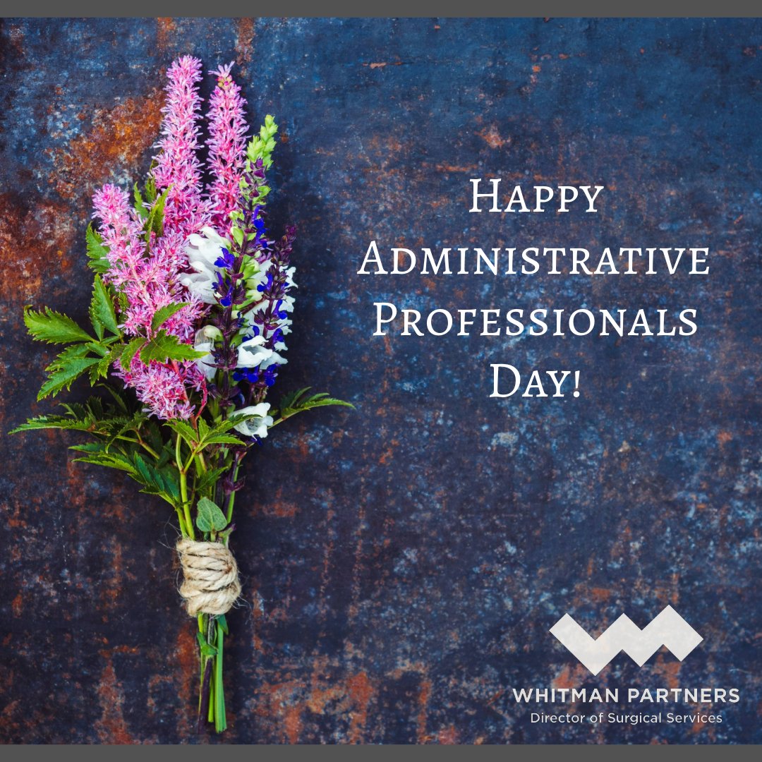 Celebrating administrative professionals who work in healthcare facilities nationwide! 

We raise our coffee mugs to you today! ☕

#AdminProfessionalsDay #CheersToYou #gratefulforyou #healthcareadmins #perioperative #surgicalservices #whitmanpartners