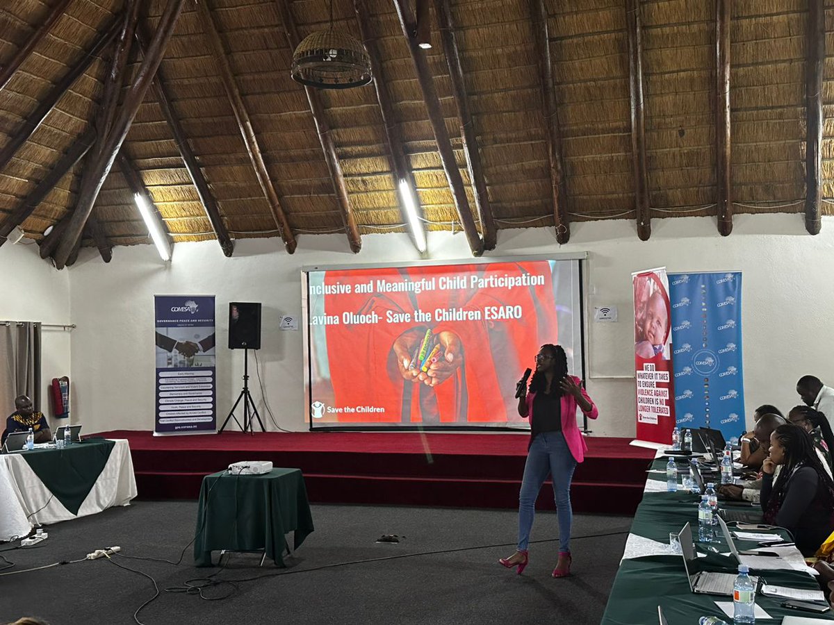 'Children’s voices 👱‍♂️👱‍♀️hold the key🔑 to crafting inclusive solutions that resonate with their experiences, ensuring a future where every child’s safety 🦺⛑️is safeguarded.' ~ Lavina Oluoch, Save the Children @SC_ESA_RP #CSOs #NHIs #SavetheChildren #CRNSA 📍Eswatini