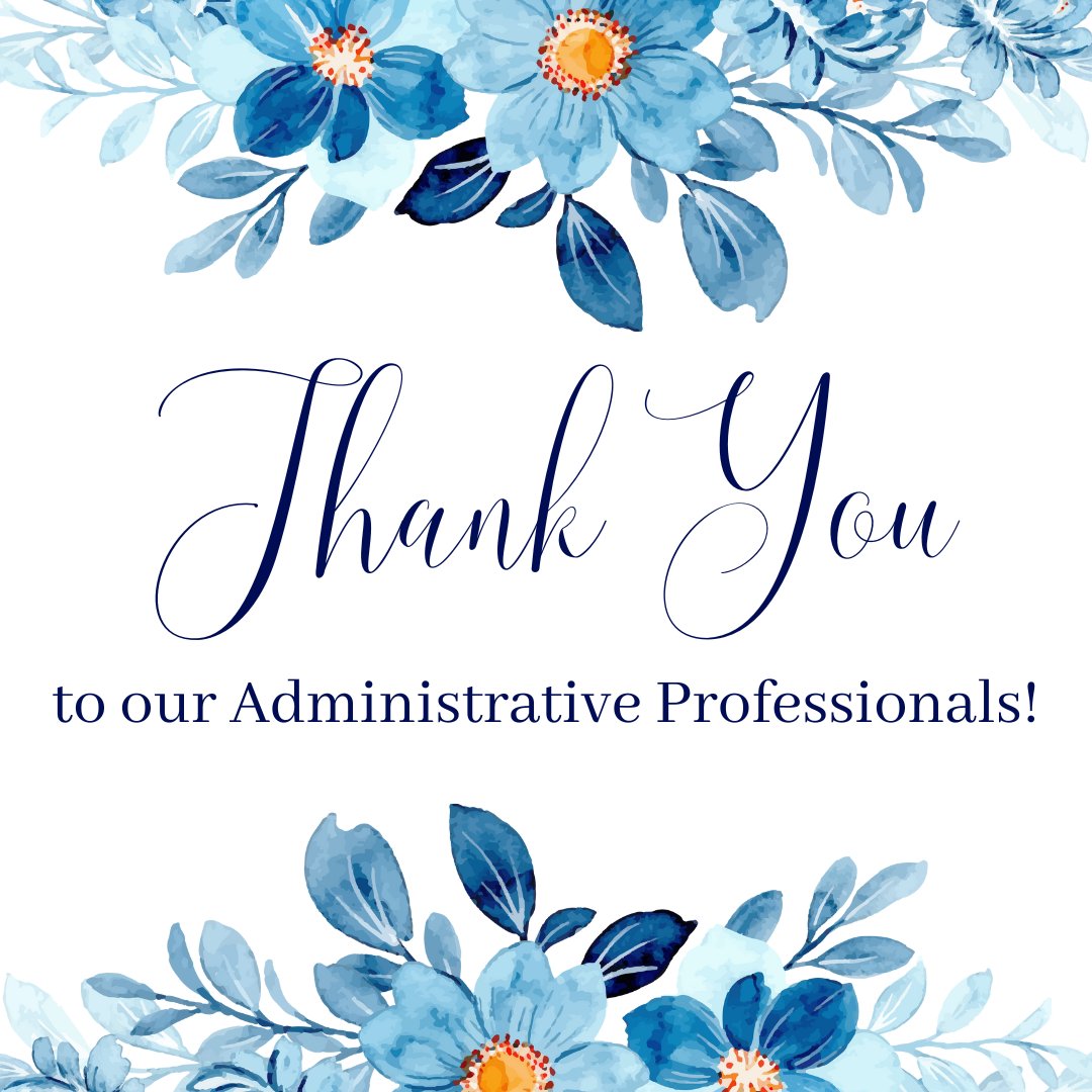 ⭐Happy Administrative Professionals Day!⭐Today we celebrate the incredible individuals who keep our campuses running smoothly and everything on track.🏫 Thank you for the hard work and dedication you bring every day! Let’s give a big shoutout to all of those who work behind the