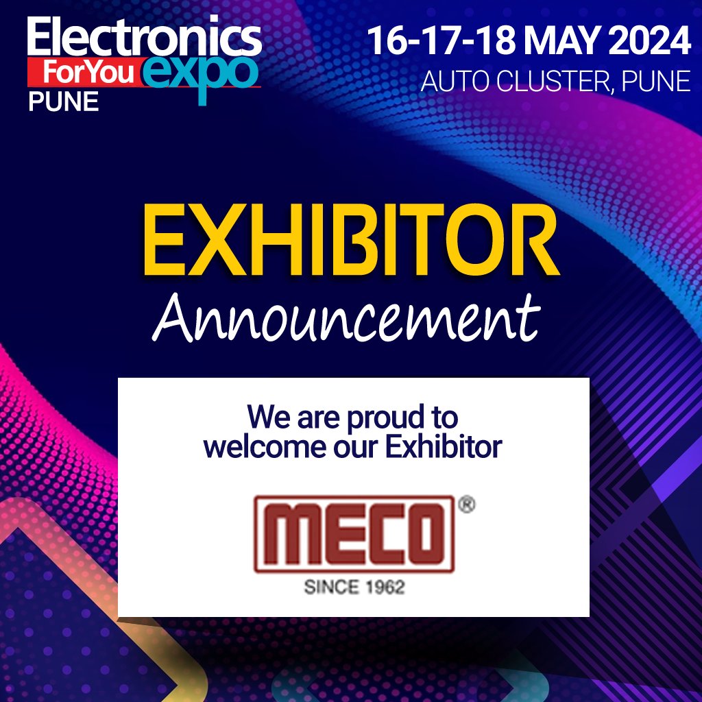 We're thrilled to welcome @mecoinst, offering reliable, long-lasting, and affordable instruments, as the latest exhibitor at the #EFYExpoPune2024

Learn more: pune.efyexpo.com

#Electronics #EmbeddedSystems #Automotive #Innovation #ElectronicsForYou #event #conference #EV