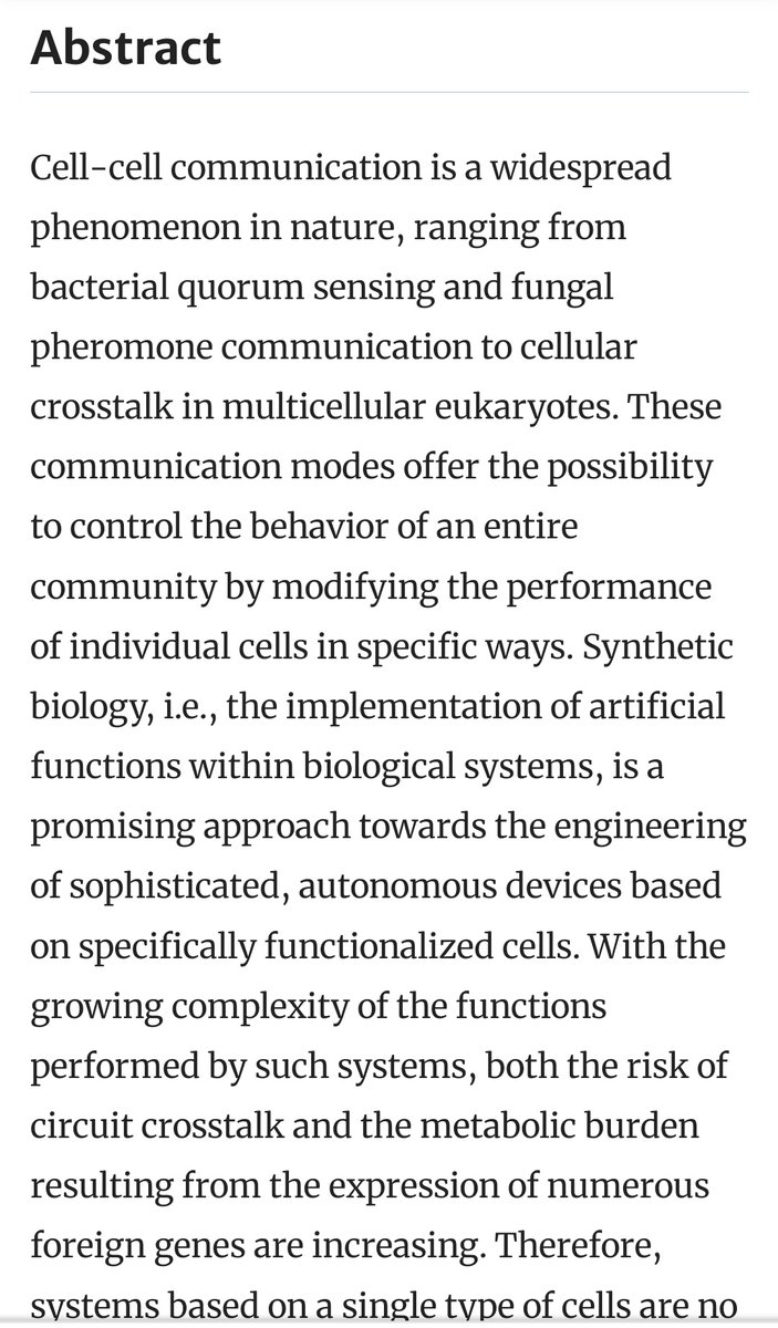 IanHurn0's tweet photo. Artificial Cell-Cell Communication As An Emerging Tool in Synthetic Biology

QUORUM SENSING

#SYNTHETICCELLS
#bionanomachines
#intracellularcommunicationsnetwork
#syntheticbacteria
#sensornetwork
#IoB
#quorumsensing

https://t.co/13znXsaaoQ https://t.co/5myDGBxPjd