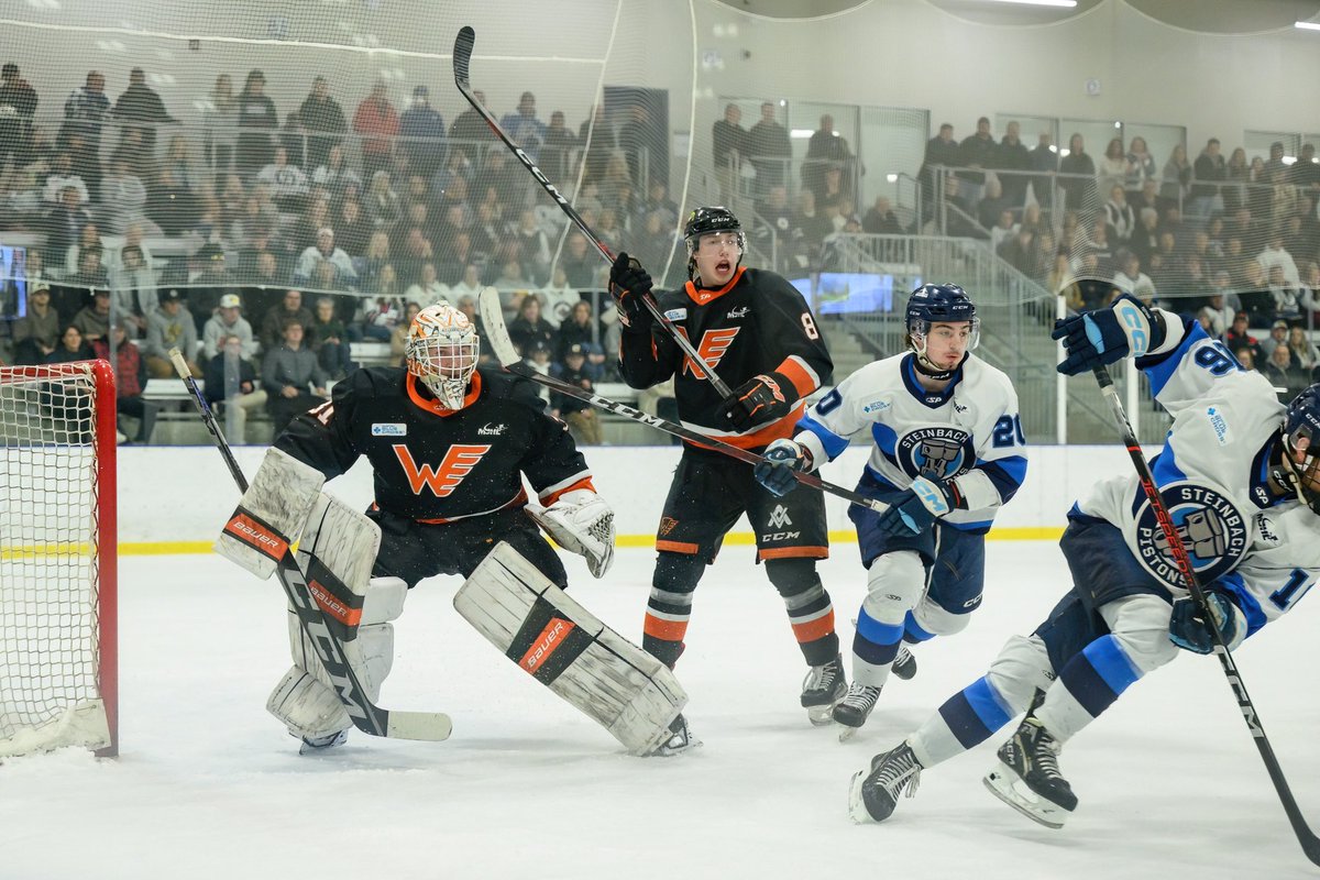 Lucas Ens scored 7:14 into the first overtime period in game three of the MJHL Final, sending the Flyers home with a 3-0 series lead over the Pistons ⬇️ 📸 @Swatter37 📝 Read | mjhlhockey.ca/ens-ot-winner-… @McMunnandYates #TurnbullCupFinal