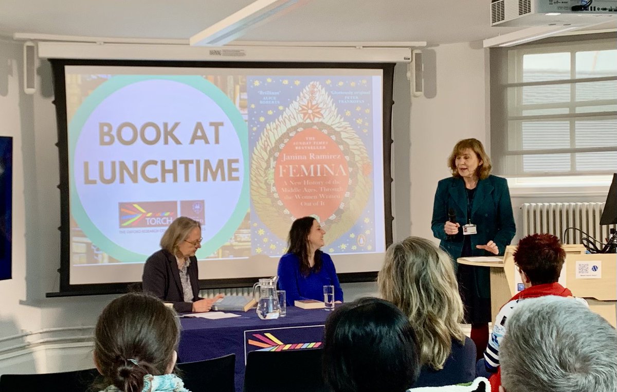 Thanks to @DrJaninaRamirez, Prof Jane Shaw and @TORCHOxford for a lively and fascinating Book at Lunchtime talk today about ‘Femina’. Can’t wait to read it! @StAnnesCollege must be very proud of their alumna…