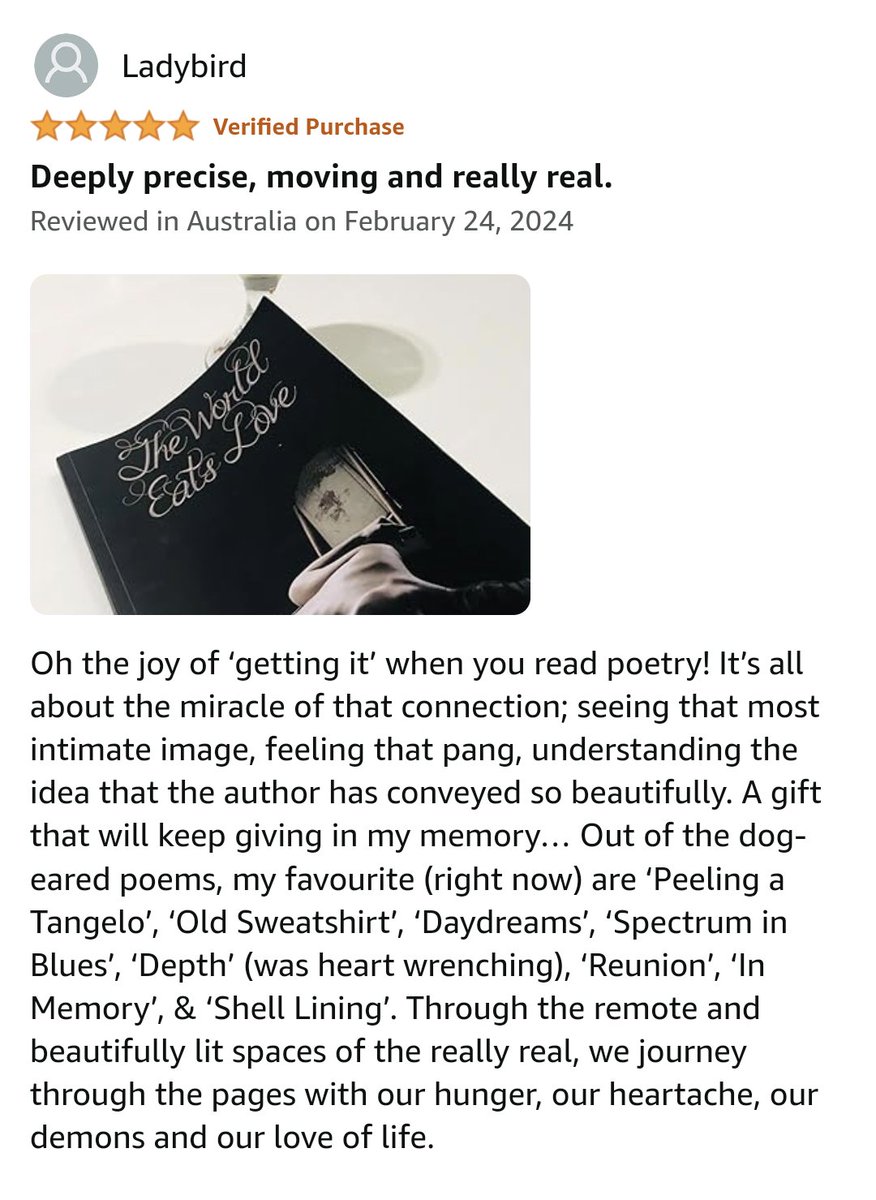 Omg, THANK YOU Ladybird! 🥰✨🖤 I'm so happy!! #poetrylovers #poetrycommunity #readingcommunity #poetry #darkpoetry #sadpoetry #lovepoetry #poetrybooks #poets #writingcommunity #bookboost #theravensquoth #ravensquothpress #supportpoets #supportwriters