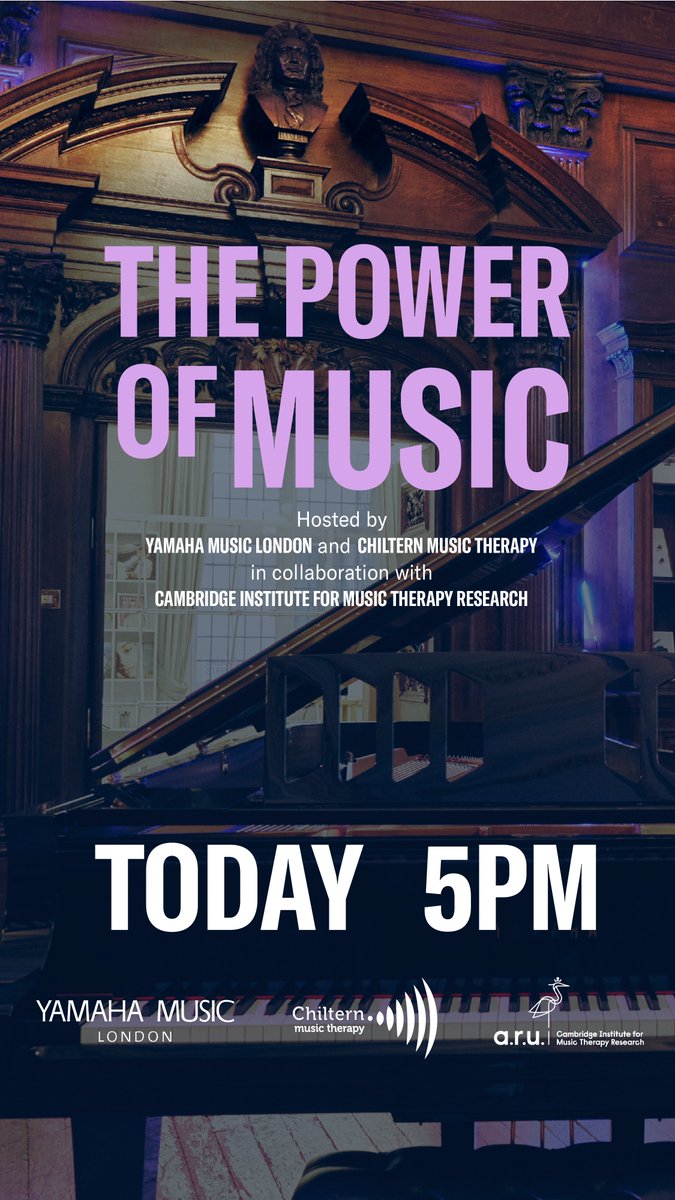 Cambridge Institute for Music Therapy Research (@cimtr_aru) on Twitter photo Less than 3 hours away! 🕔 #ThePowerofMusic - a dynamic fusion of music and neuroscience with <a href="/YamahaMusicLDN/">Yamaha Music London</a> and <a href="/ChilternMusic/">Chiltern Music Therapy</a> 🎶
There's still time to register! hub.europe.yamaha.com/index/event-de… Less than 3 hours away! 🕔 #ThePowerofMusic - a dynamic fusion of music and neuroscience with <a href="/YamahaMusicLDN/">Yamaha Music London</a> and <a href="/ChilternMusic/">Chiltern Music Therapy</a> 🎶
There's still time to register! hub.europe.yamaha.com/index/event-de…