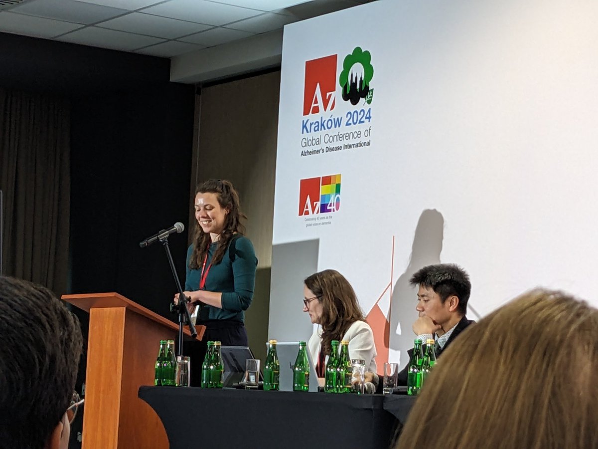 Enjoying the iSupport session at #ADI2024, here's Emily Fisher from UCL presenting on the adaptation of iSupport for rare dementia, Parkinson's Disease and South Asian groups in the UK. Also presenting later is @AusDementiaEMCR Accelerator Group member @DrTuan_Nguyen!