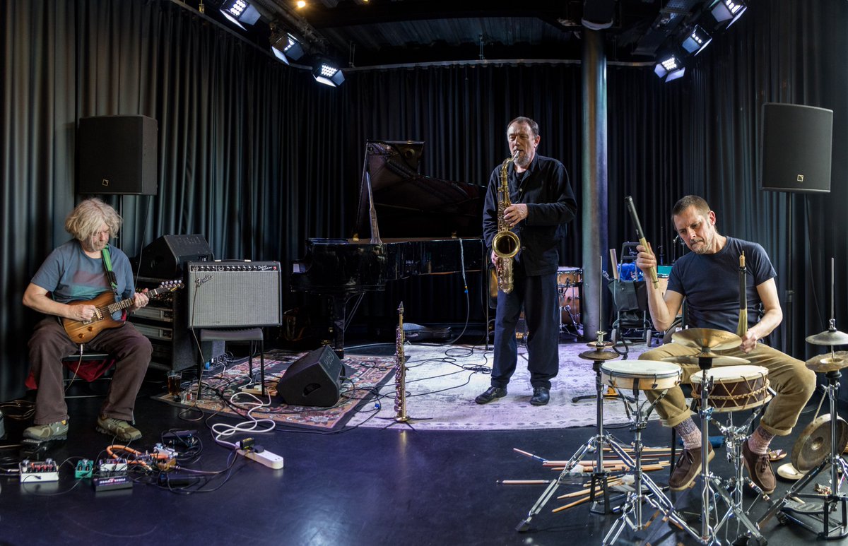 DurrantPhil's tweet photo. Thanks to Sean Kelly for this photo from the gig at @vortexjazz John Butcher, Mark Wastell and myself are playing at Safe House Brighton on Friday April 26th. https://t.co/GzlnSZpPUJ https://t.co/av83Ww6wH9