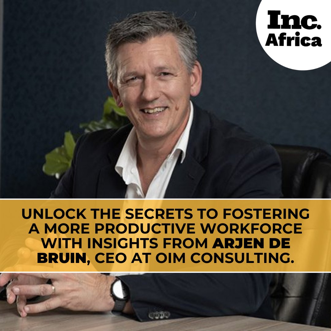 Unlock the secrets to fostering a more productive workforce with insights from Arjen de Bruin, CEO at OIM Consulting. 

tinyurl.com/5549edw7

#ProductivityTips #EmployeeEngagement #LeadershipDevelopment #PeopleFirst #WorkplaceProductivity #incafrica #incafrica.com