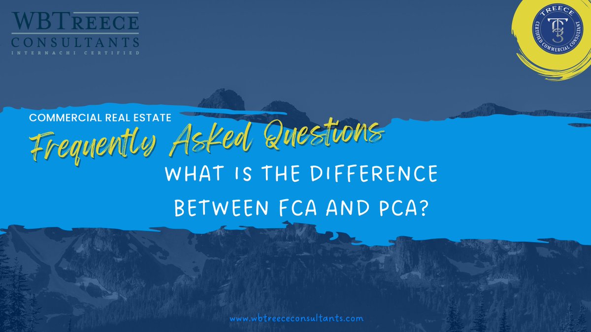What is the difference between FCA and PCA? youtu.be/8z0RTEWuPIc?si… via @YouTube 

Watch related FAQs on this playlist:  youtube.com/playlist?list=…  

#WBTreeceConsultants
#frequentlyaskedquestions 
#commercialinspections 
#commercialproperties 
#realtor #broker