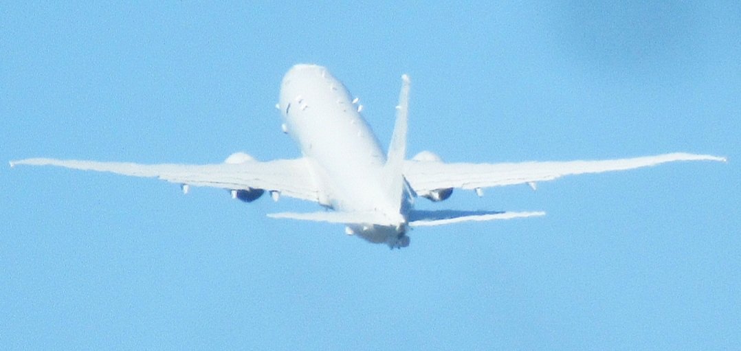BloodyPolitics's tweet photo. Team Lossiemouth heads off into the wide blue yonder. 🇬🇧 RAF P8 Poseidon submarine hunter #ZP805 #STGRY02 bids Prestwick farewell. 👋

#avgeek #Prestwick #planespotting  

https://t.co/Jp8ke9hPlP https://t.co/9a1rQ8EHGR