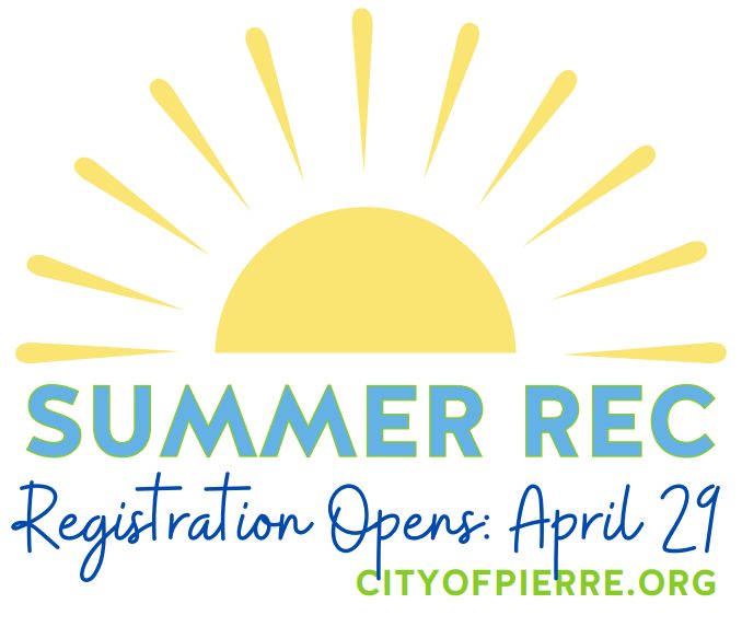 Summer rec registration opens April 29. Find more details by following the link cityofpierre.org/CivicAlerts.as… #CityofPierre #Pierreadise