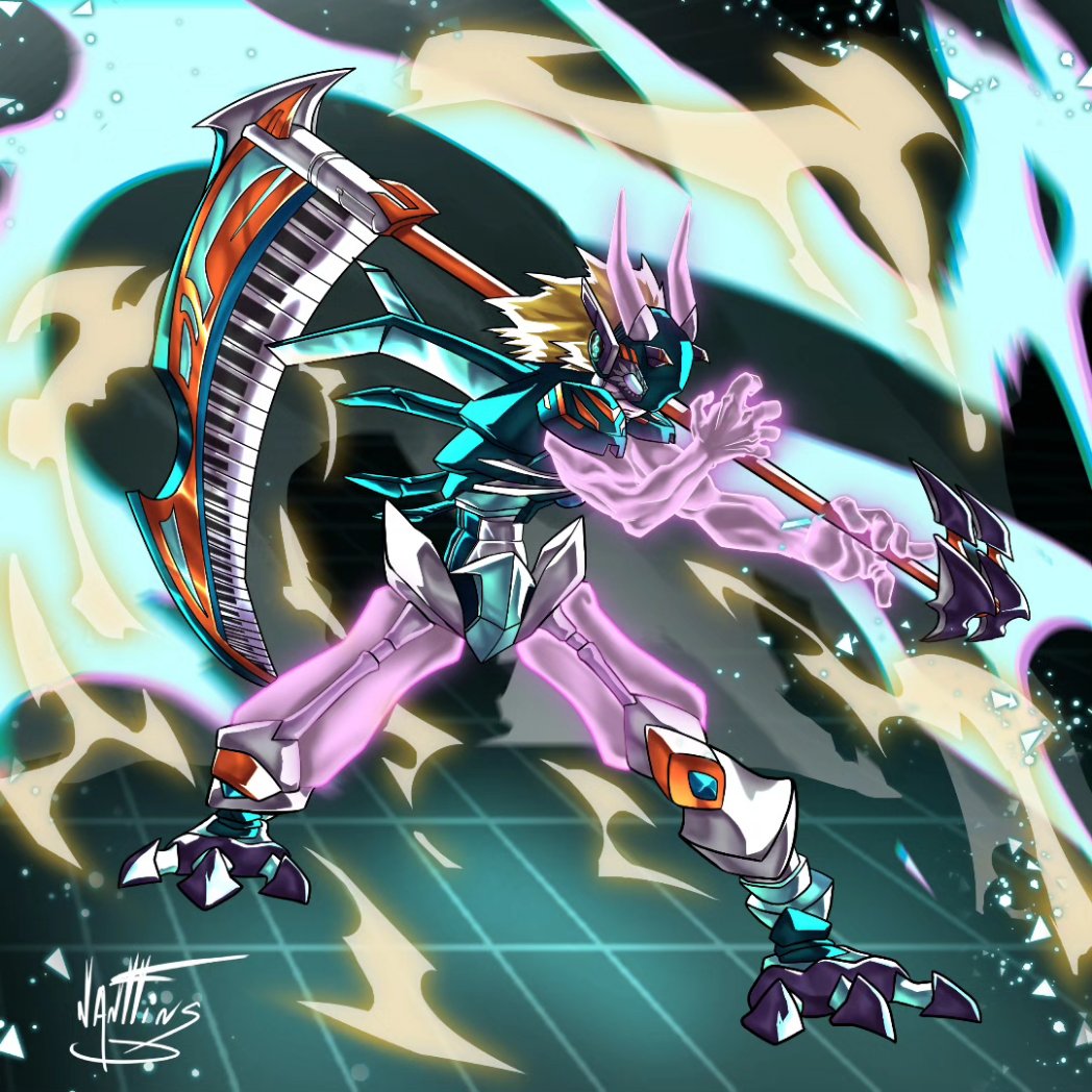 イラスト SomniumFragment Omenmon Burst Mode • • Commission made for @pirateking91 • Level