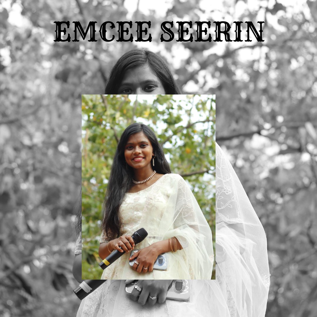 Emcee Seerin available to host 🎤✨ #birthdayparty #familyevent #sangeeth #mehndi #gettogether #corporateevent #mallevent #newyearevent #promotionalevent #Teamouting #schoolevent #collegeevents
#emceeseerin #eventmc #emeceeinchennai #femaleemcee #entertainers #host #emcee