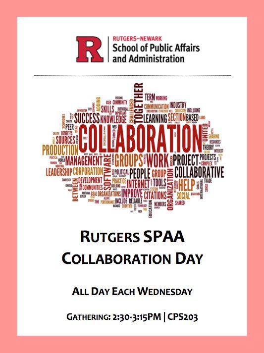 Wednesday is #RutgersSPAA Collaboration Day! Join us and chat.