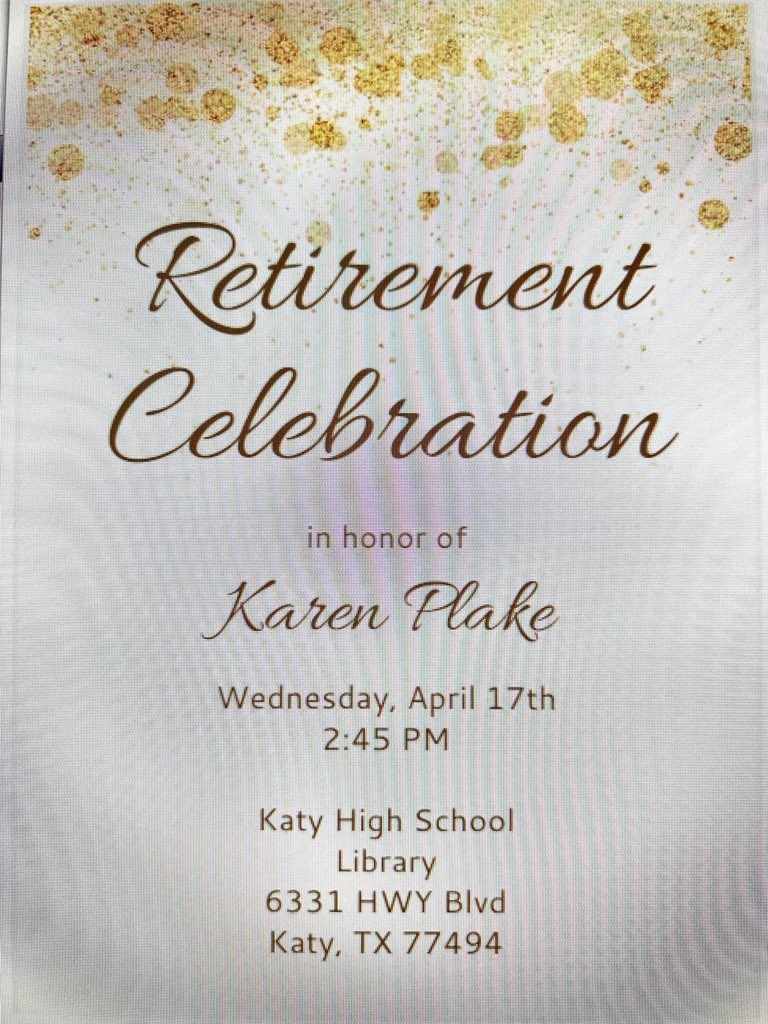 Congratulations to one of the best administrators I had the privilege of working with, Karen Plake.  She is retiring after 46 years of service.