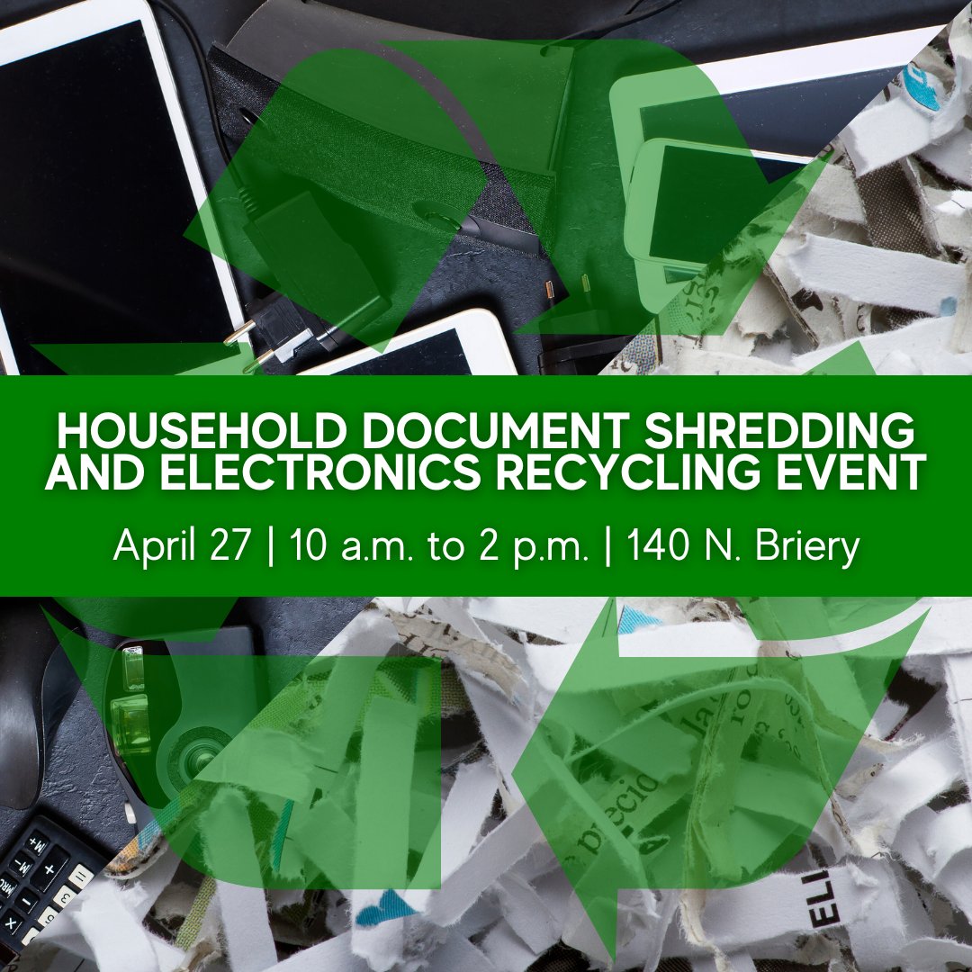🗓️ Don't miss the Household Document Shredding and Electronics Recycling event THIS Saturday, April 27, 10 AM - 2 PM. Free for Irving residents. No materials from businesses accepted. ow.ly/HFVT50RfprG. #IrvingTX