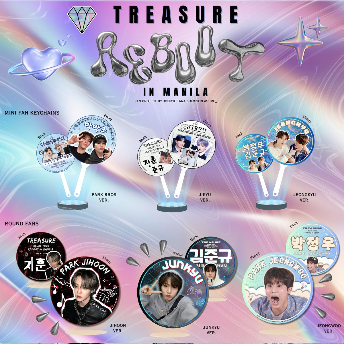 mntreasure_'s tweet photo. ✷⋆.· #TREASURE_REBOOT_IN_MANILA

fan support by:
@mntreasure_ &amp; @kkyuttana ·.⋆✷

teu-ha! 👋🏼
we'll be giving away these limited freebies on May 4!

๑ 1 mini fan keychain &amp; 1 round fan : 1 person
๑ time &amp; location : tba

see you all soon, teumes! 🩵 https://t.co/iq3EXX7Mq4
