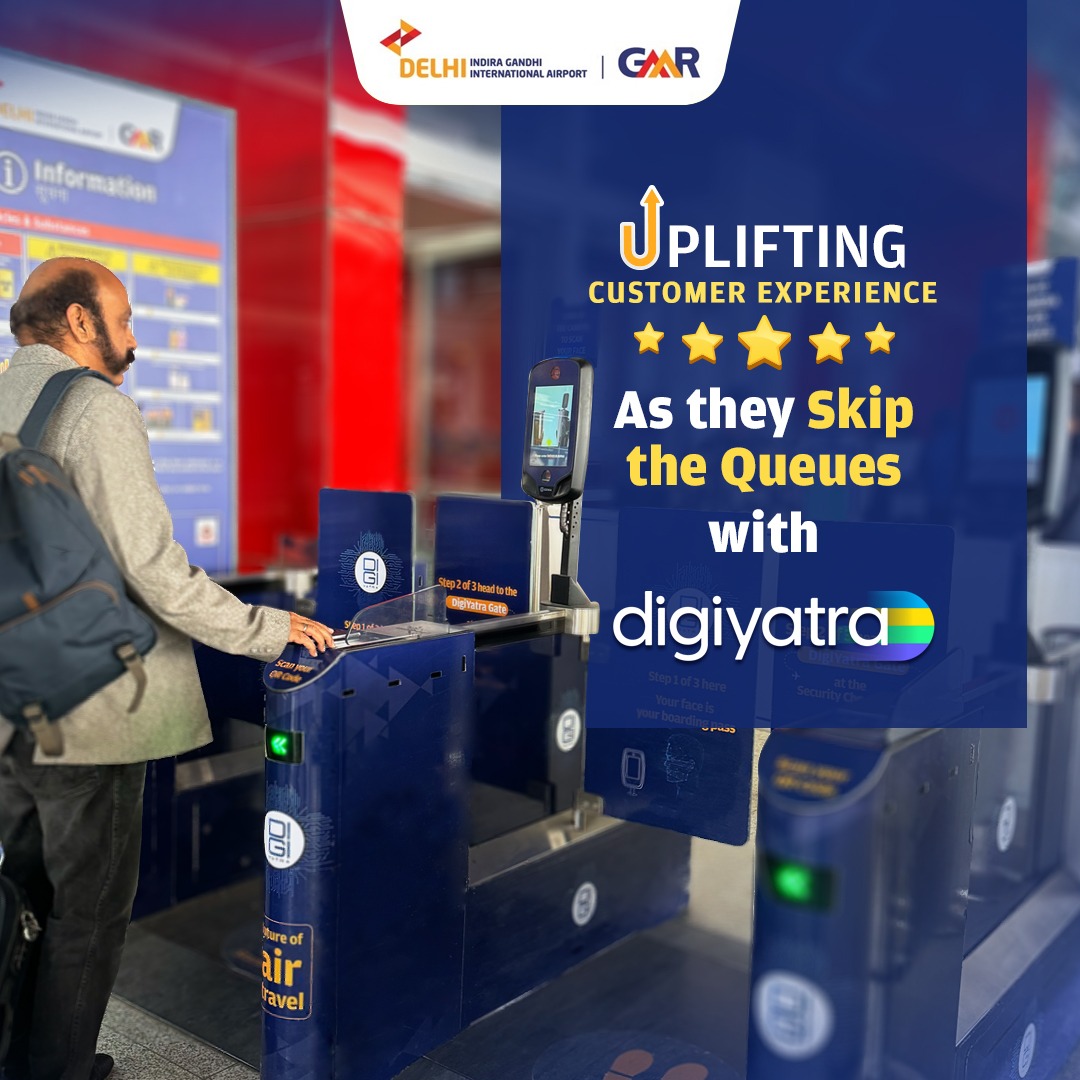 #DelhiAirport is committed to enhancing customer experience! With the #FutureReady technology: Digi Yatra, travellers seamlessly navigate using dedicated e-gates at terminal entry, security check and boarding gates.  To know more: bit.ly/DigiYatraAtDEL #AirportCX @ACIWorld