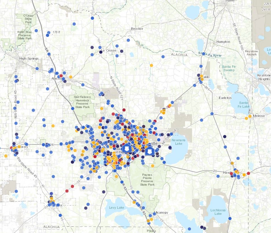 This week's Alachua County Florida Crime Map. Another slight uptick in violent crime.
#alachuacounty #gainesvilleflorida #gainesvillefl #hawthornefl #newberryfl #alachuafl #highspringsfl #homesecurity #connectedhome #smarthome
1l.ink/SNM5X7Z