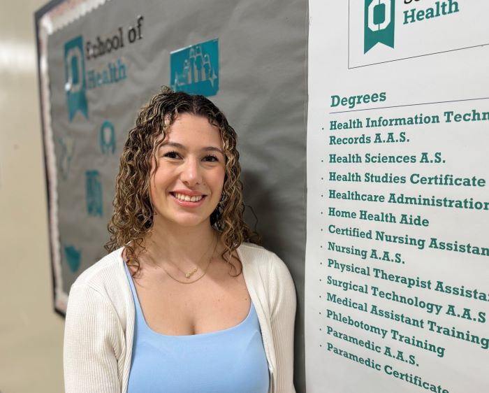 Laura Frateschi is about to complete her Health Sciences degree debt-free thanks to the OCC Advantage program. The East Syracuse Minoa High School graduate will continue her education at SUNY Upstate Medical University to become an X-ray Technician. 🔗 bit.ly/3WvXYvF