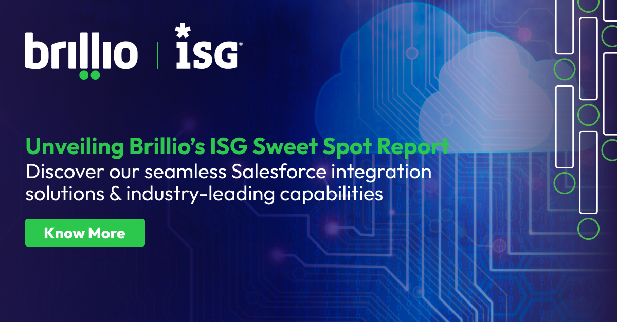 The Sweet Spot report delves into Brillio's remarkable expertise across the entire Salesforce product portfolio and its ability to conduct multi-cloud implementation projects for large enterprises at scale. Read the report 👉 bit.ly/4deWeMX #Salesforce #ISG